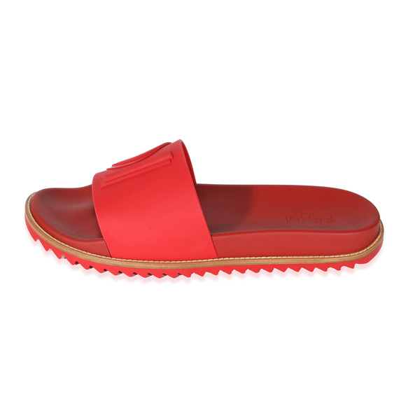 Fendi Slides 'Logo Print - Red' - Picture 1 of 4